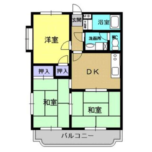 パストラールII(3DK/3階)の間取り写真