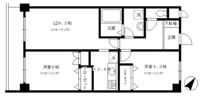 ファインクレスト西葛西(2LDK/5階)の間取り写真
