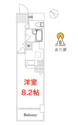 トーカンマンション新根岸(1K/1階)の間取り写真