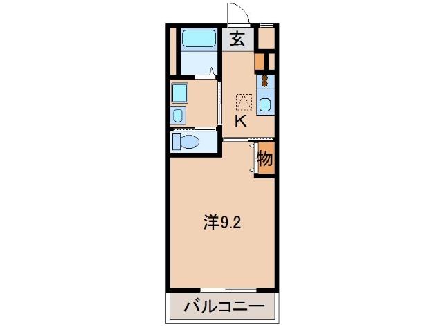 L A C A S A 戎(1K/1階)の間取り写真