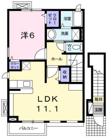 ＪＲ東海道本線 安倍川駅 徒歩32分 2階建 築17年(1LDK/2階)の間取り写真