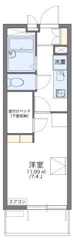 レオパレスフーカ西町(1K/4階)の間取り写真