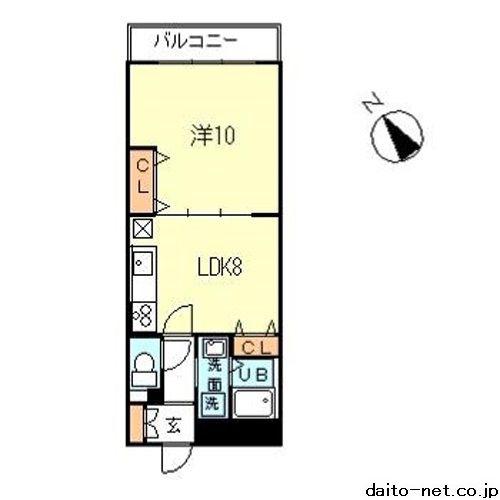 KOURT K3(1LDK/3階)の間取り写真