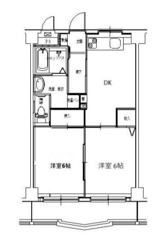 YOU STAGE SHIKATANI(2DK/3階)の間取り写真