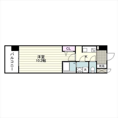SーRESIDENCE新町AGOG(1K/10階)の間取り写真