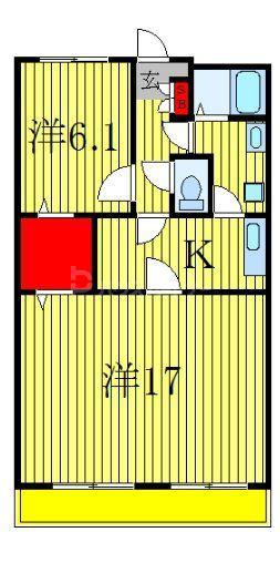 栗林クレス(1LDK/1階)の間取り写真