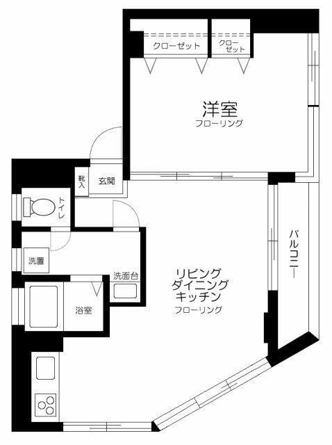 キャラマス千石(1LDK/4階)の間取り写真