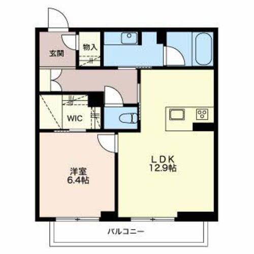 アンソレイエ(1LDK/2階)の間取り写真