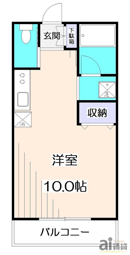 モンレーヴ(ワンルーム/2階)の間取り写真