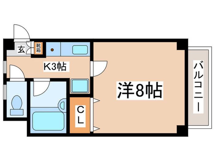 テラスTAMURA(1K/2階)の間取り写真