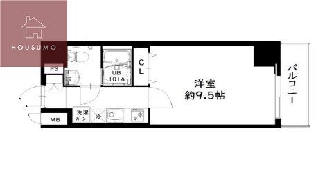 JINO平野(1K/5階)の間取り写真