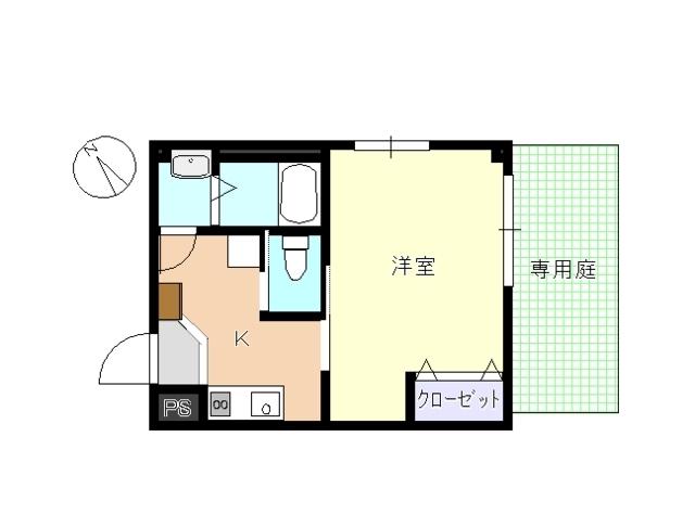 LAVIE駅南(1K/1階)の間取り写真
