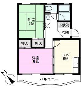 Y・Aホームズ(2DK/2階)の間取り写真