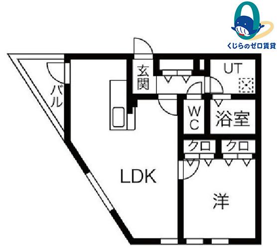 DEVELD栄生 ウエスト(1LDK/2階)の間取り写真
