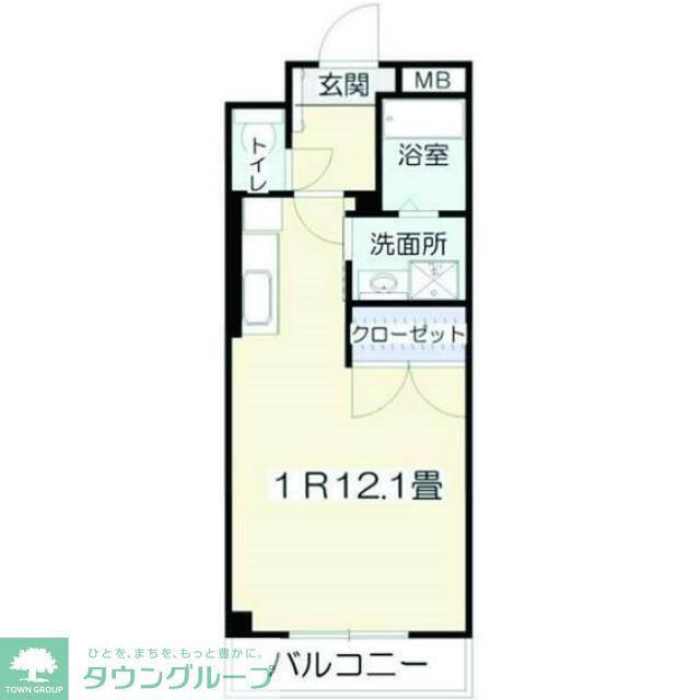 ウィング遊(ワンルーム/3階)の間取り写真