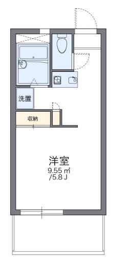 レオパレスMARUYA(ワンルーム/1階)の間取り写真
