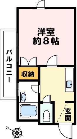 ラメール新神戸(1K/1階)の間取り写真