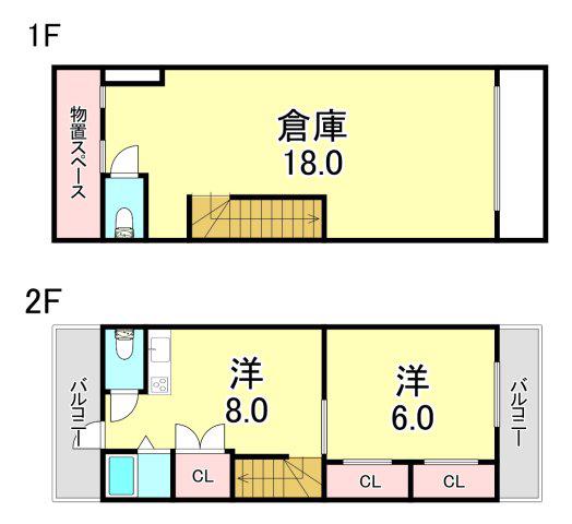 苅藻通3丁目マンション(3DK/1階)の間取り写真