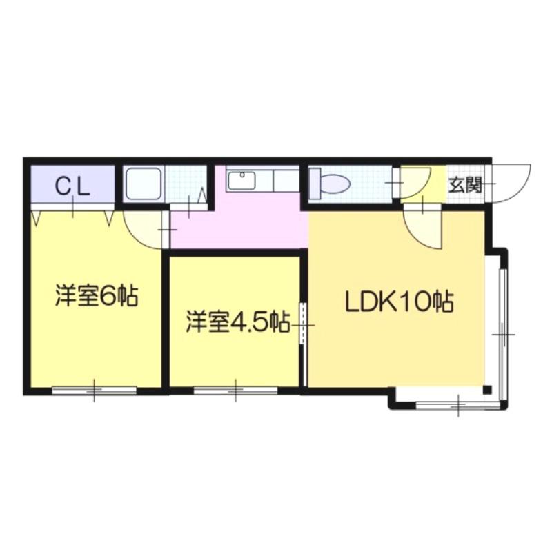 レジェンド57(2LDK/2階)の間取り写真