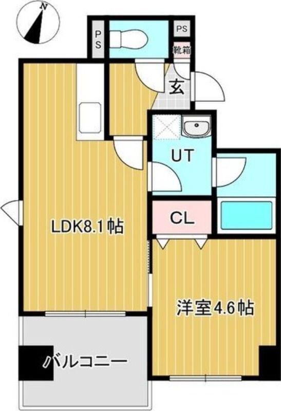 カハラコートセカンド(1LDK/5階)の間取り写真