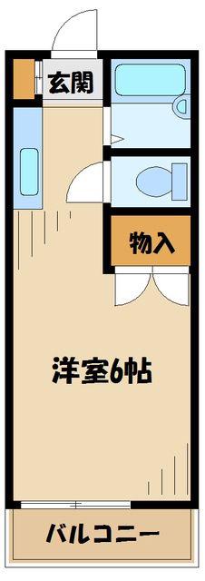 メゾンウエスト(ワンルーム/1階)の間取り写真