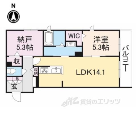 シャーメゾン 和(1LDK/2階)の間取り写真