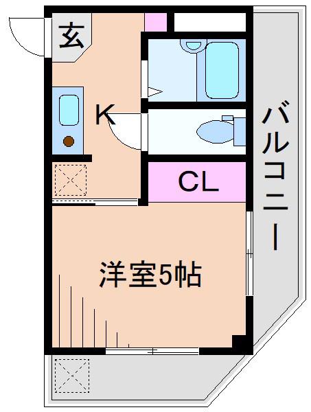 レスポアール(1K/3階)の間取り写真