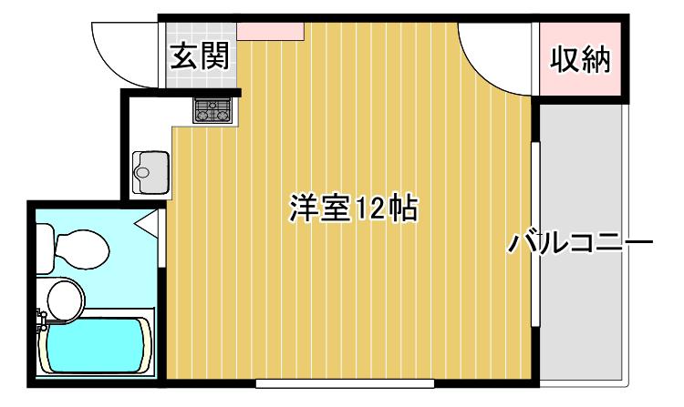 ハイムクロードII(ワンルーム/2階)の間取り写真