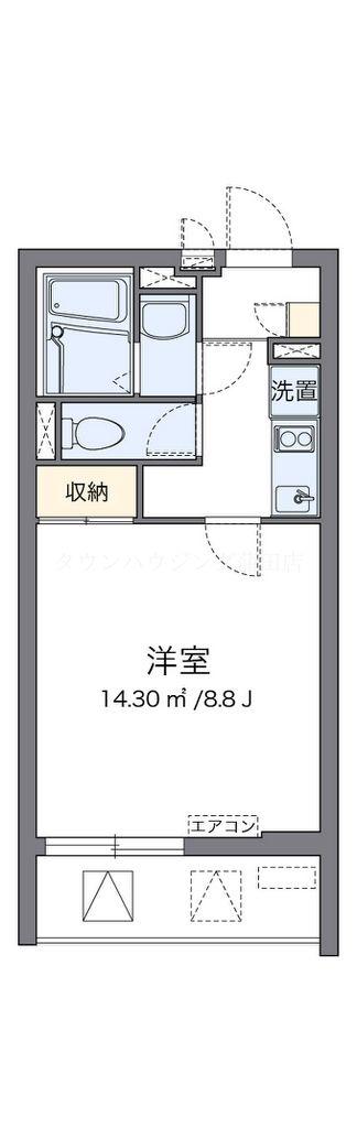 クレイノアウリィ仲六郷(1K/2階)の間取り写真
