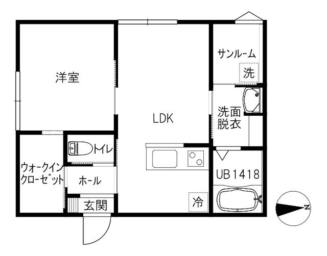 TRIBUTE 1(1LDK/2階)の間取り写真