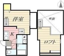 PLAISIR(1K/2階)の間取り写真