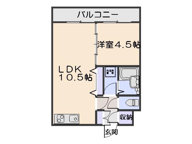 アーバンパレス横須賀(1LDK/2階)の間取り写真