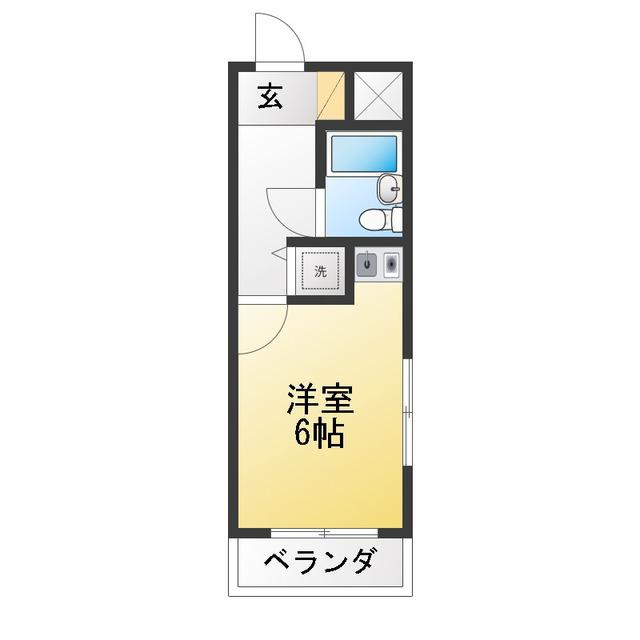 ライオンズマンション大宮第2(ワンルーム/2階)の間取り写真