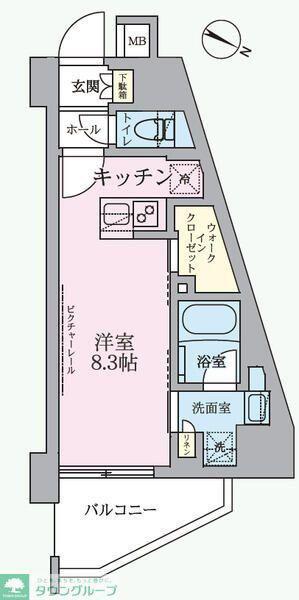 ARKMARK成増(ワンルーム/12階)の間取り写真