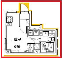 アリビオ(1K/1階)の間取り写真