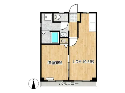 NEO HARIMAYA(1LDK/2階)の間取り写真
