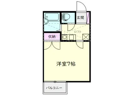 アップルハウス京王(1K/1階)の間取り写真