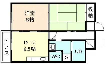 アーバンクロセ(2DK/1階)の間取り写真