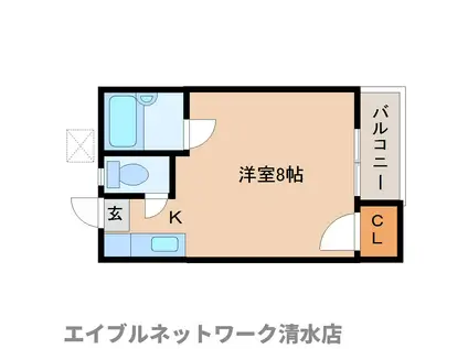 サンライズトリニティ松原A(ワンルーム/2階)の間取り写真
