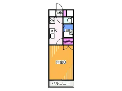 ヒストリカル堺(1K/4階)の間取り写真