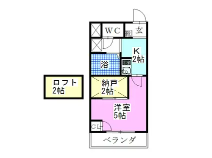 CRANEIII(1K/3階)の間取り写真