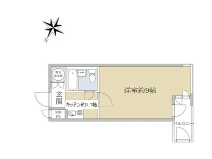 セントラル東銀座(1K/6階)の間取り写真
