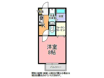 ＪＲ常磐線 水戸駅 徒歩37分 2階建 築23年(1K/2階)の間取り写真