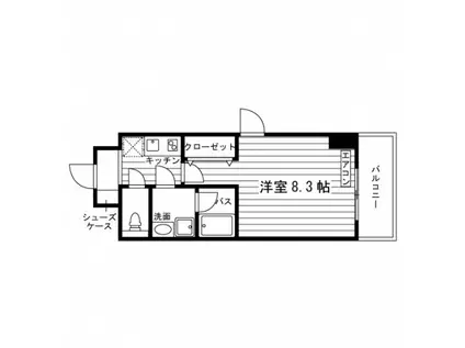 リッシュ新百合(1K/8階)の間取り写真