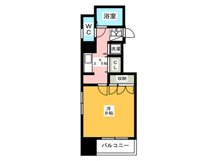 宝州博多第一ビル(1K/9階)の間取り写真
