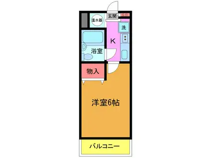 ライブタウン福栄(1K/1階)の間取り写真