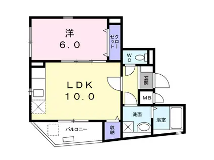 タンネバーム経堂(1LDK/2階)の間取り写真