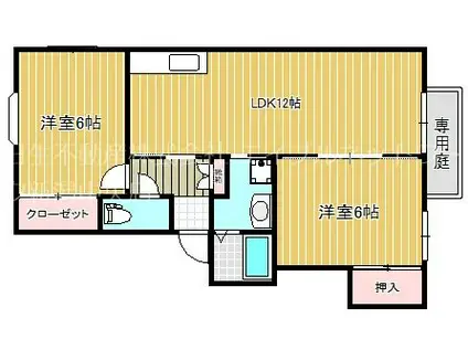 メゾンドシャンテ(2LDK/2階)の間取り写真