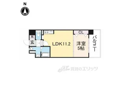 サンソレイユ新大宮(1LDK/6階)の間取り写真