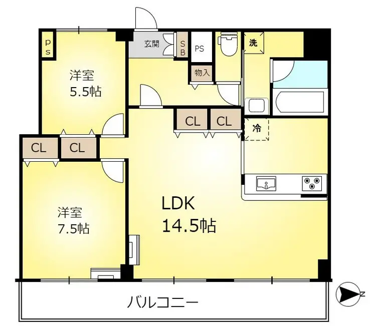 東建ニューハイツ西新宿 12階階 間取り